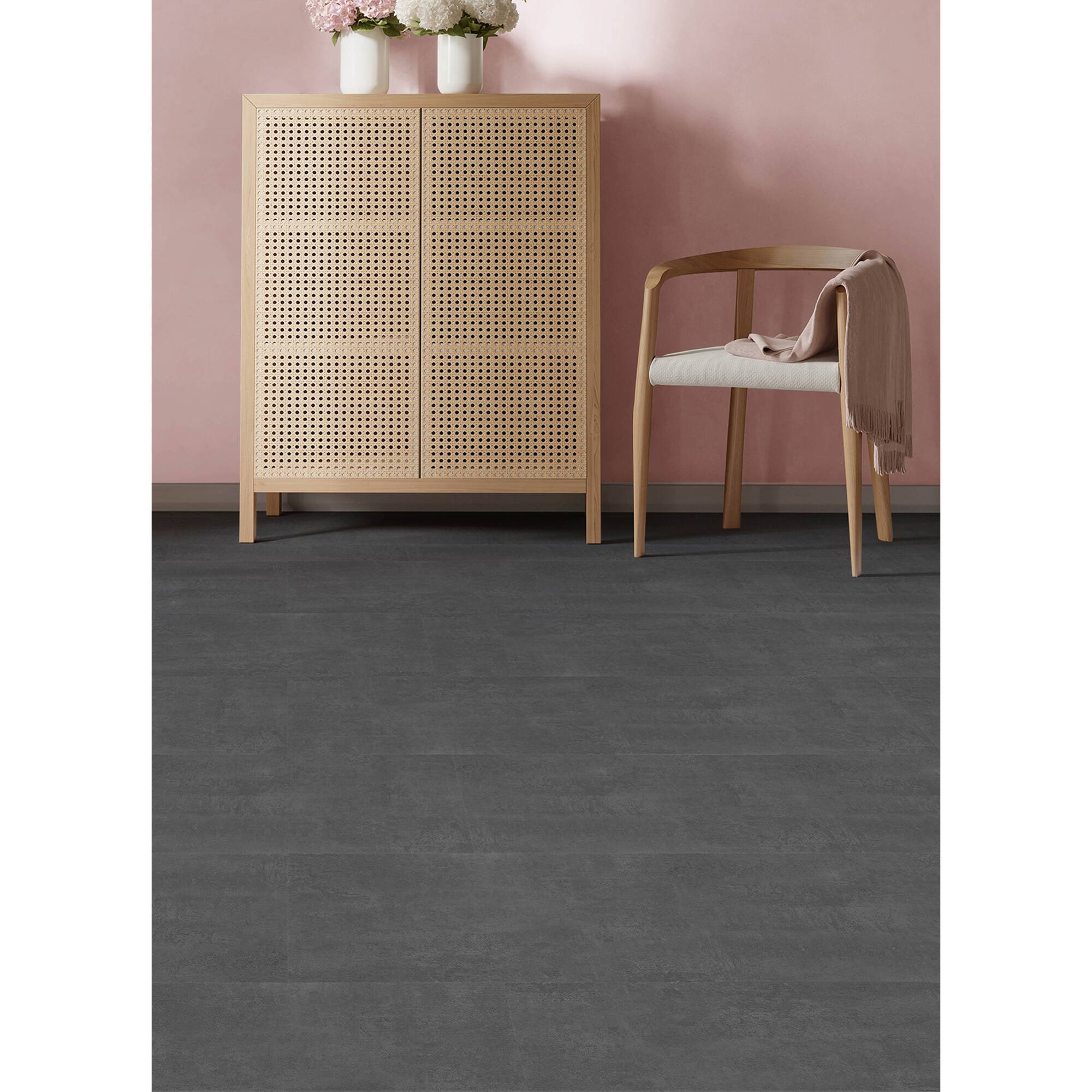 FloorPops Quarry Dark Gray Peel & Stick Floor Tiles